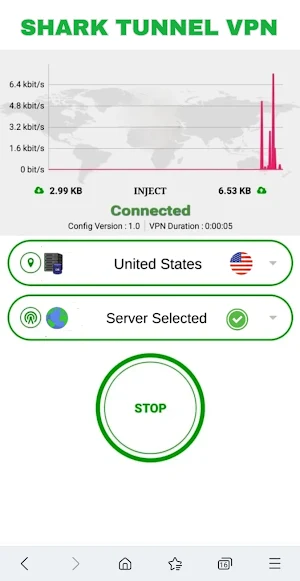 Shark Tunnel india VPN Screenshot 0