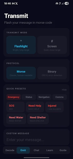 Morse Code - Decode & Chat Screenshot 2