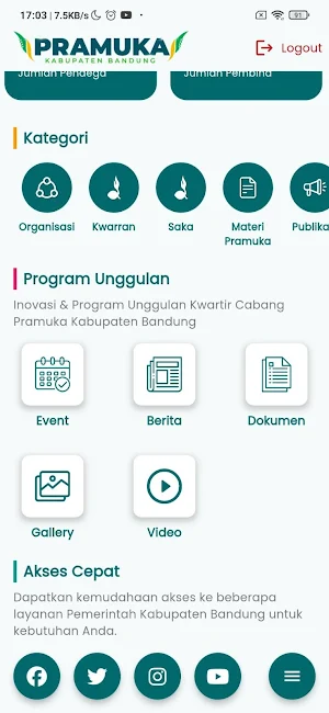 Pramuka Kabupaten Bandung Screenshot 3