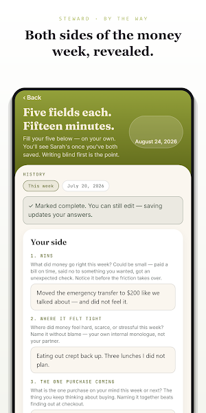 Steward — Couples Money Talks Screenshot 1