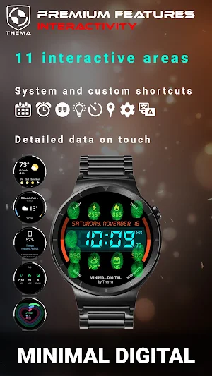 Minimal Digital Watch Face Screenshot 2