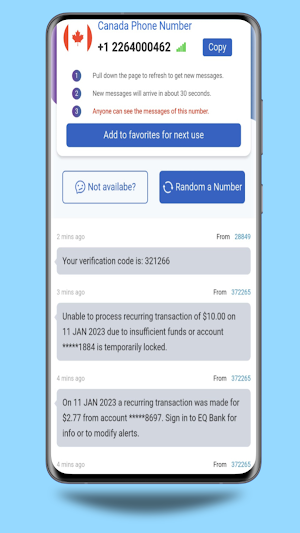 Temp Number- SMS Verification Screenshot 1