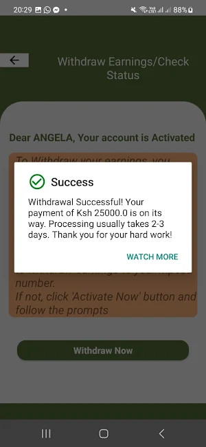 Watch Videos and Earn to Mpesa Screenshot 0
