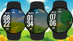 Spring Sunrise Digital Watch Screenshot 3