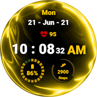 Fluid Yellow Watch Face