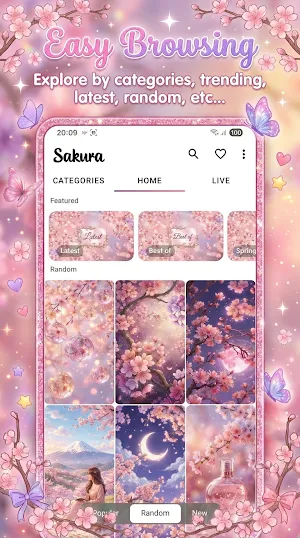 Sakura wallpapers for Girls Screenshot 3