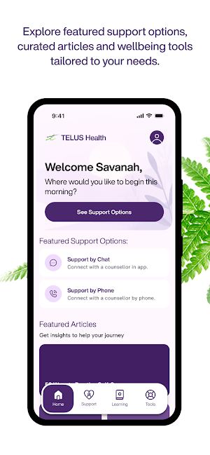 TELUS Mental Health Access Screenshot 1