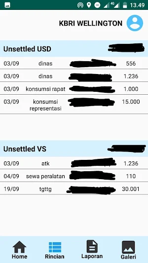 Mobile Simkeu Kemlu Screenshot 3