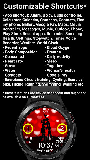 Lovers Watchface Screenshot 3