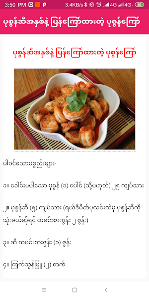 Myanmar Recipes Screenshot 2
