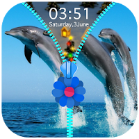Dolphin Zipper Lock Screen