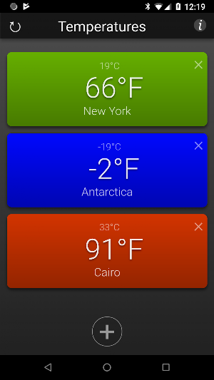Temperatures Screenshot 1