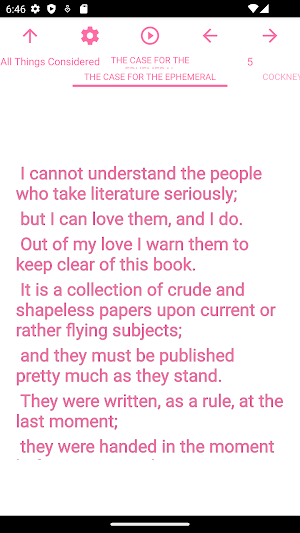 Book: All Things Considered Screenshot 0