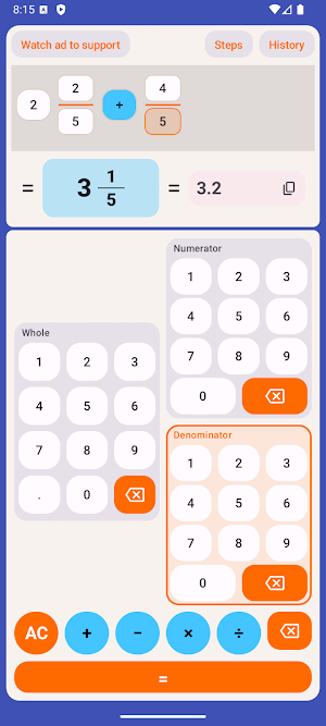 Fraction Calc Pro Screenshot 0