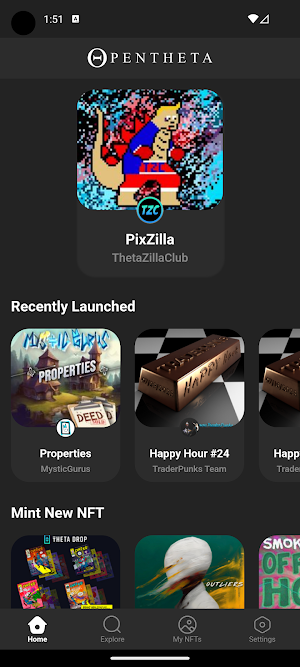 OpenTheta - NFT Marketplace Screenshot 0