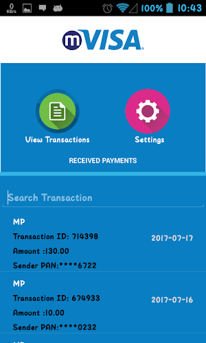 mVisa Merchant App Screenshot 1