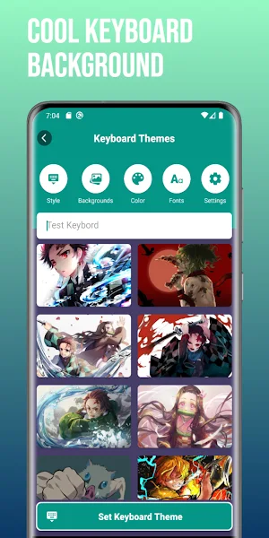 Demon Slayer Keyboard Theme Screenshot 2