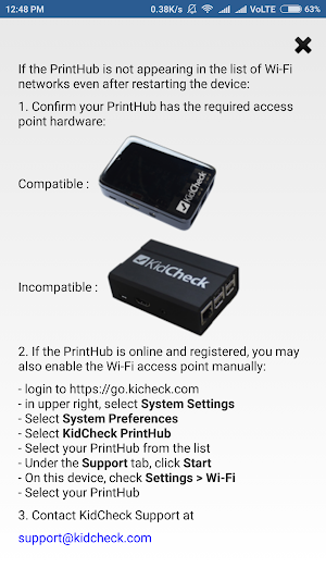 KidCheck PrintHub Setup Screenshot 2