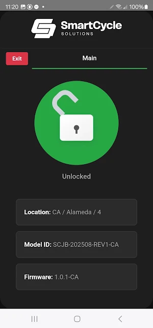 SmartCycle Lock Screenshot 2