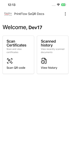 PrintFlow SeQR Scan Screenshot 2