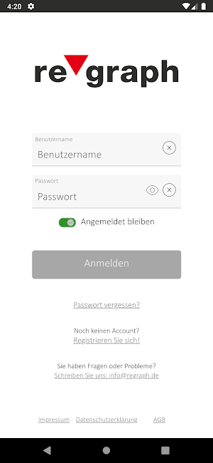 re’graph Online-Portal Screenshot 0