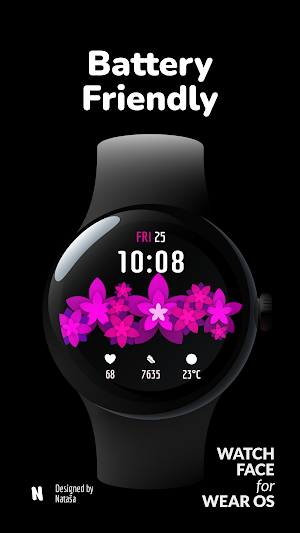 Valentine's Flower: Watch Face Screenshot 3