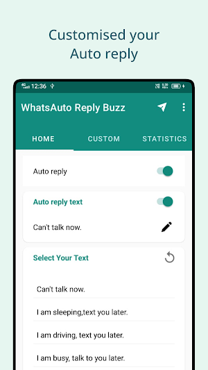 WhatsAuto Reply Buzz Screenshot 3