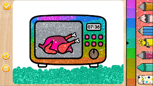 Kitchen Glitter Coloring Book - Drawing Pages Screenshot 2