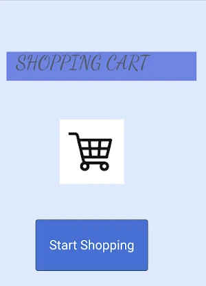 Shopping cart app Screenshot 1