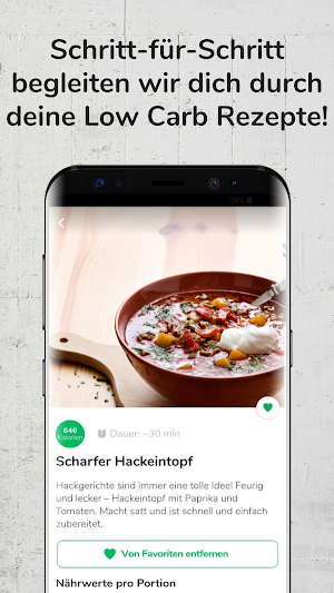 Low Carb Rezepte, Home Workouts & Ernährungsplan Screenshot 1