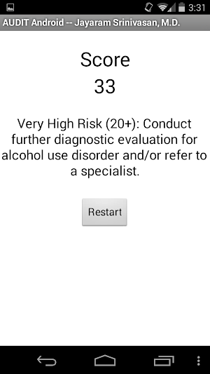 AUDIT Android: J Srinivasan MD Screenshot 2