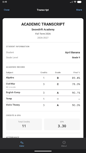 GradeMe! Screenshot 2