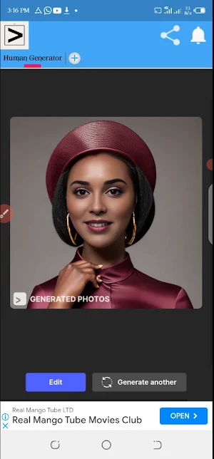 Generated Photos Screenshot 2