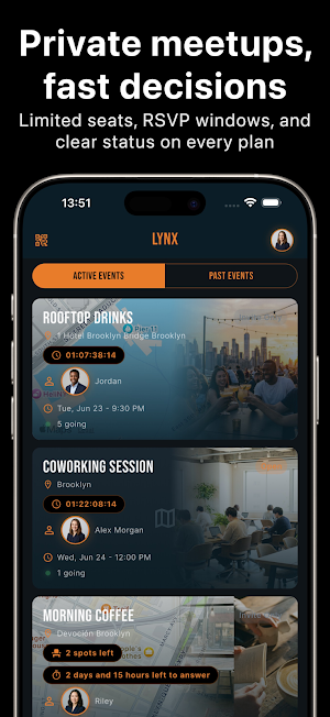 Lynx: Private Meetups Screenshot 0
