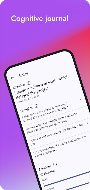 Cognitivy. CBT Journal Screenshot 0
