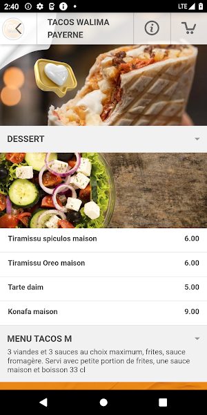 Tacos Walima Payerne Screenshot 2