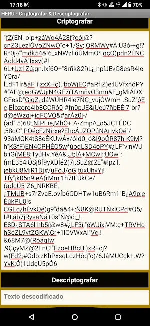 Heru criptografia Screenshot 2