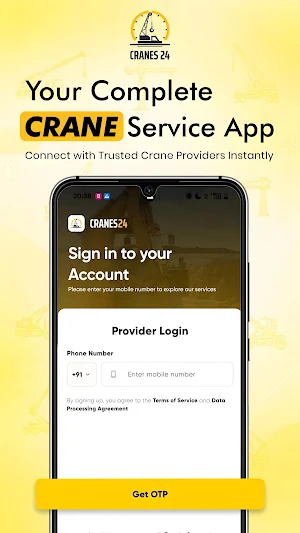 Cranes24 Driver/Provider Screenshot 1
