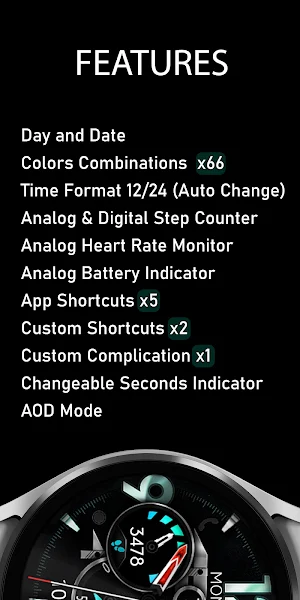 Dream 101 - Hybrid Watch Face Screenshot 2