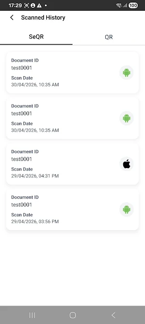 Navodaya Institute SeQR Scan Screenshot 1