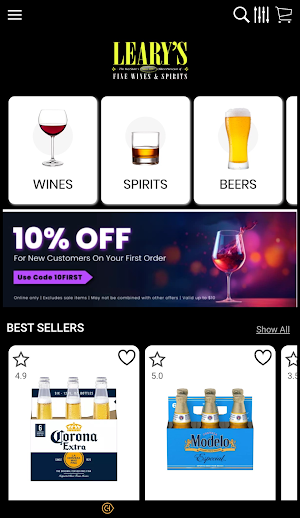 Leary's Fine Wines Screenshot 2
