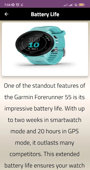 garmin forerunner 55 guide Screenshot 3
