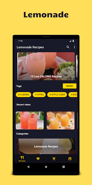 Lemonade: Lemon Juice, Lemon Soda Mixed Recipes Screenshot 0