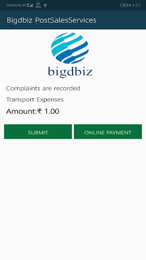 Bigdbiz PostSalesServices Screenshot 3