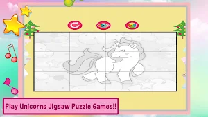 Unicorn Coloring Book & Puzzle Screenshot 3