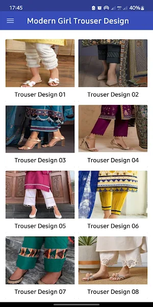 Modern Girl Trouser Design Screenshot 0