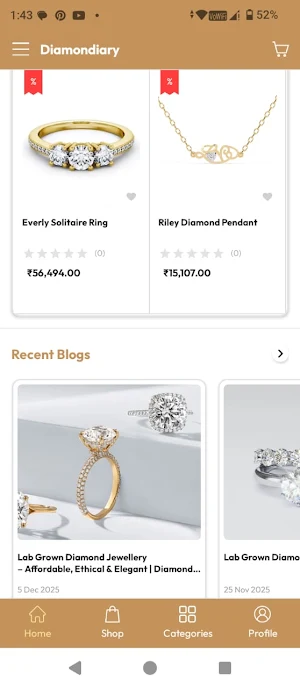 Diamondiary Lab Grown Diamonds Screenshot 2