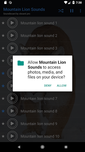 Mountain lion sounds ~ Sboard.pro Screenshot 1
