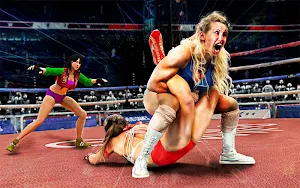 Grand Robot Ring Fighting :Women Wrestling Games Screenshot 0