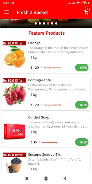 Fresh2Basket  -  Grocery & Fresh Meat Delivery Screenshot 3